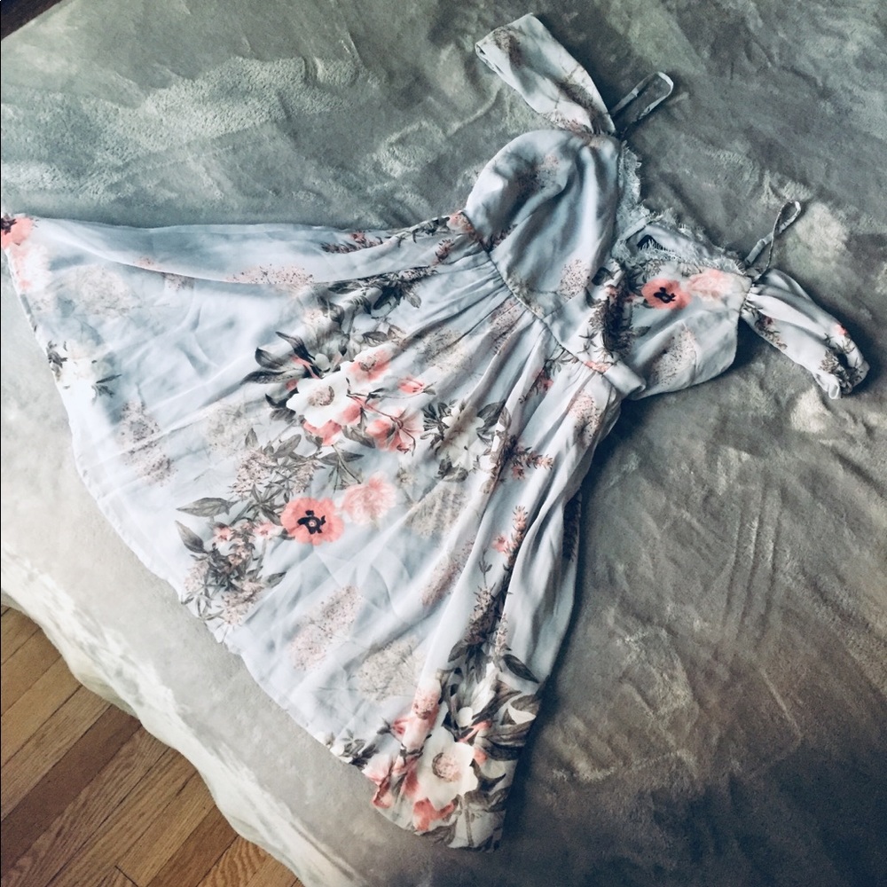 Light Blue Floral Dress